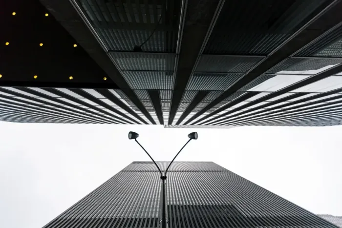 Framed Print : Abstract urban shot of New York street, directly below Framed Print : Abstract urban shot of New York street, directly below