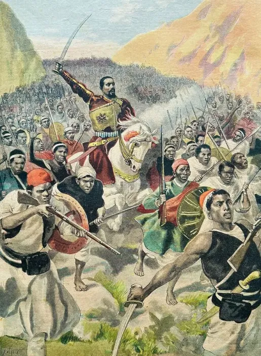 Framed Print : Abyssinian ras makonnen defeat Italians in Amba-Alaghi