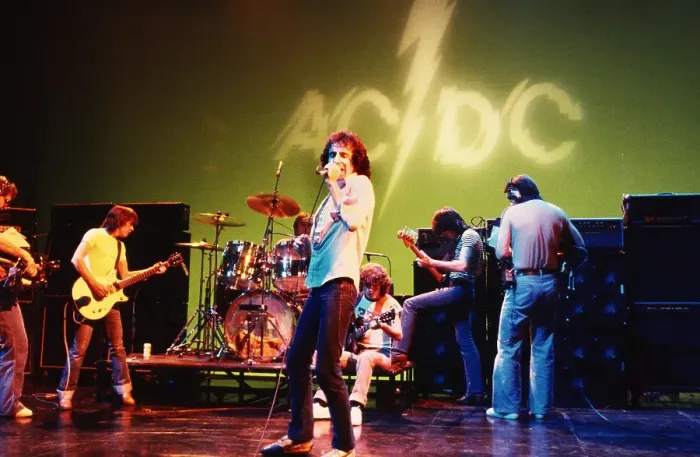 Framed Print : AC / DC Rehearses For Gig Framed Print : AC / DC Rehearses For Gig