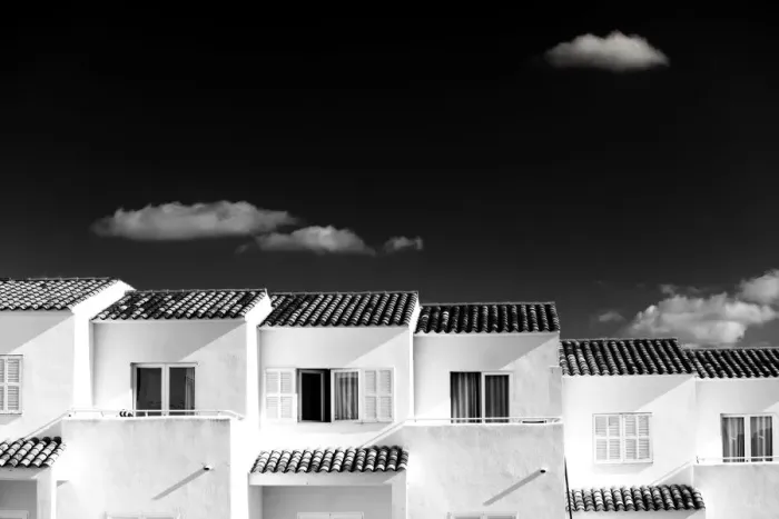 Framed Print : The accommodations of a seaside resort in Portocristo Framed Print : The accommodations of a seaside resort in Portocristo