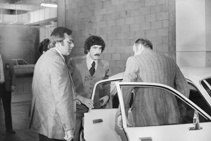 Framed Print : Accused Murderer Kenneth Bianchi Arriving at Court Framed Print : Accused Murderer Kenneth Bianchi Arriving at Court
