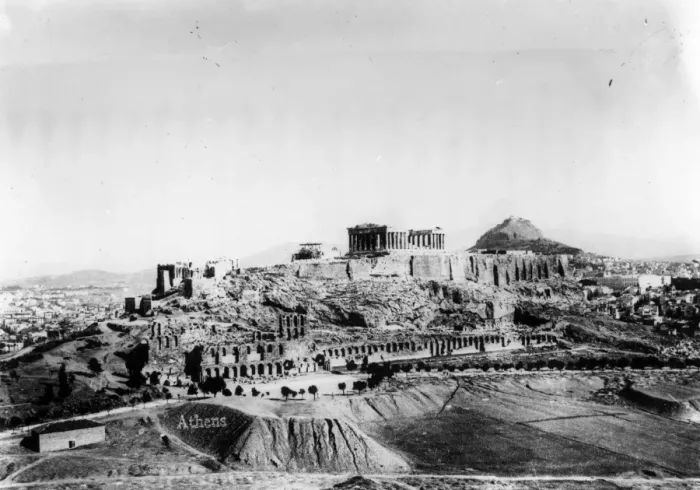 Framed Print : Acropolis. circa 1930: The Acropolis in Athens Framed Print : Acropolis. circa 1930: The Acropolis in Athens
