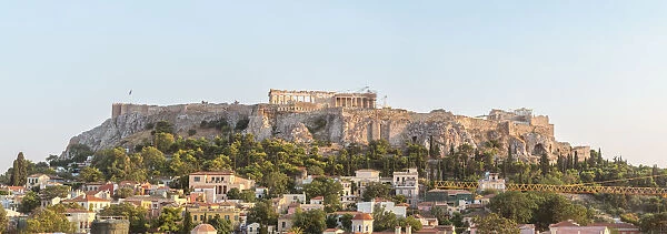 Acropolis hill at sunset. Athens, Greece