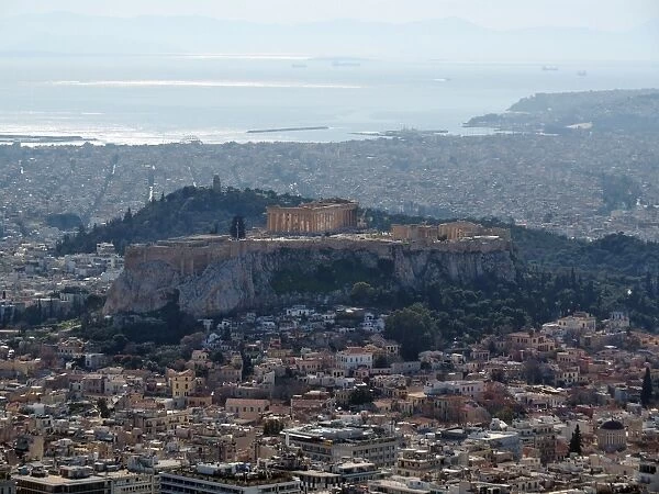 The Acropolis, The Piraeus and The Ionic Sea from the Lycabettus Hill