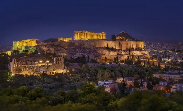 Framed Print : Acropolis view from filopappou hill Framed Print : Acropolis view from filopappou hill