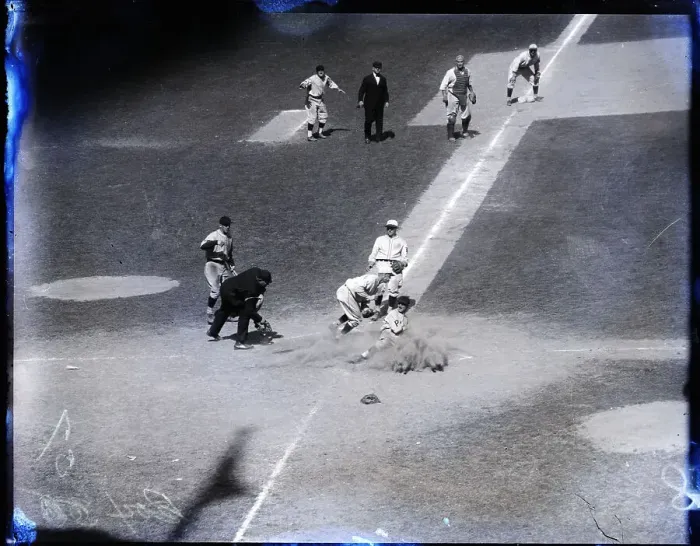 Framed Print : Action Shot During Baseball Game