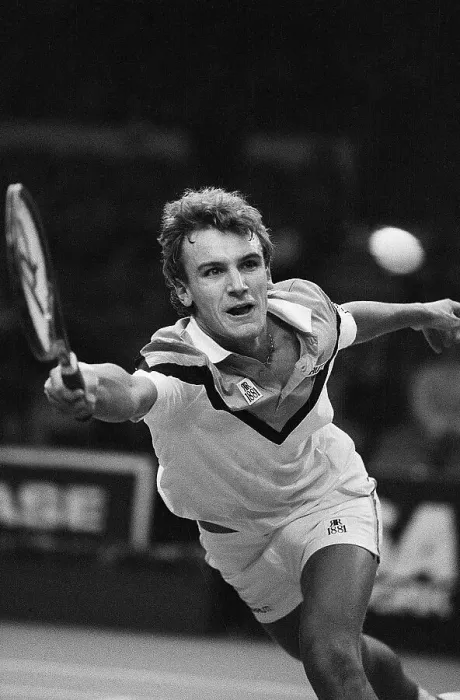 Framed Print : Action Shot of Mats Wilander