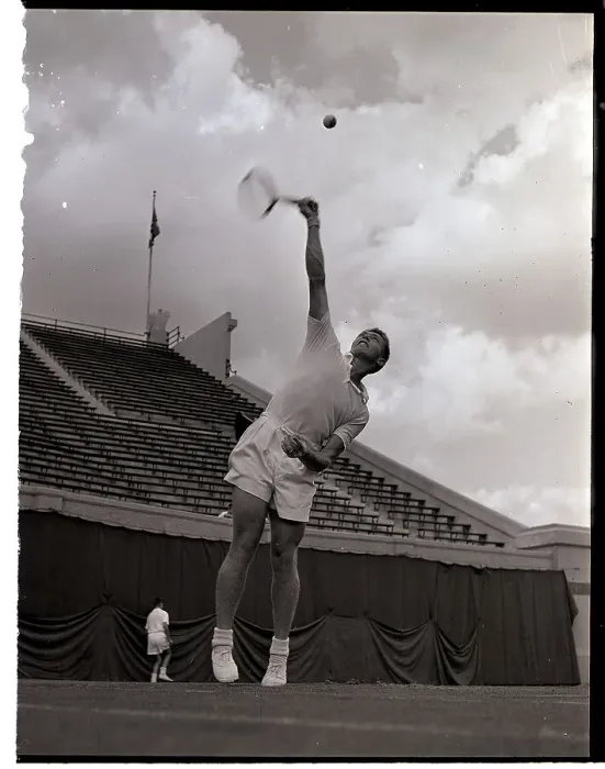 Framed Print : Action Shot of Tony Trabert Serving Framed Print : Action Shot of Tony Trabert Serving