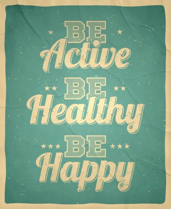 Framed Print : Be active, healthy, happy - Vintage Background Framed Print : Be active, healthy, happy - Vintage Background