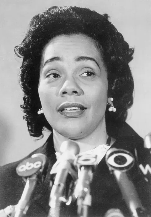 Framed Print : Activist Coretta Scott King Speaking at Microphones Framed Print : Activist Coretta Scott King Speaking at Microphones