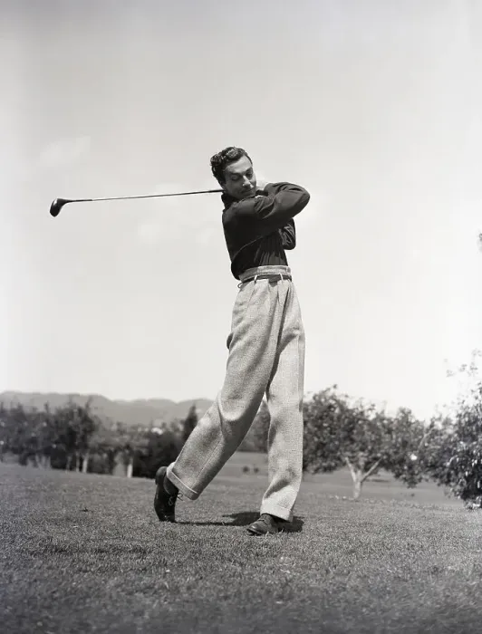 Framed Print : Actor Cesar Romero Playing Golf Framed Print : Actor Cesar Romero Playing Golf