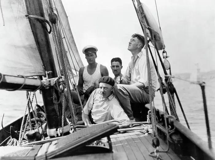 Framed Print : Actor Errol Flynn and Schooner Crew Framed Print : Actor Errol Flynn and Schooner Crew