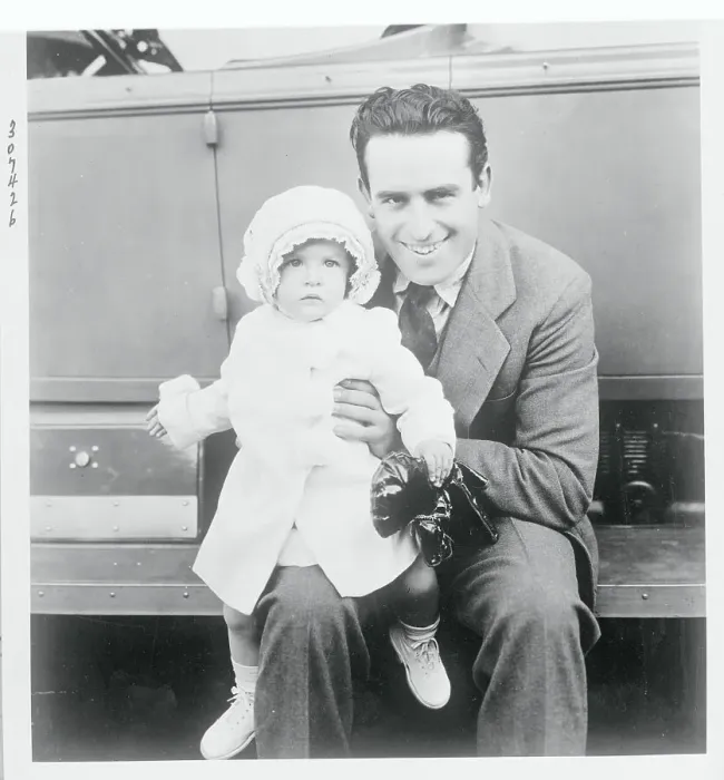 Framed Print : Actor Harold Lloyd Holding His Young Daughter Framed Print : Actor Harold Lloyd Holding His Young Daughter
