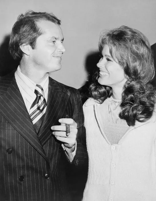 Framed Print : Actor Jack Nicholson with Cigar Alongside Actress Karen Black Framed Print : Actor Jack Nicholson with Cigar Alongside Actress Karen Black