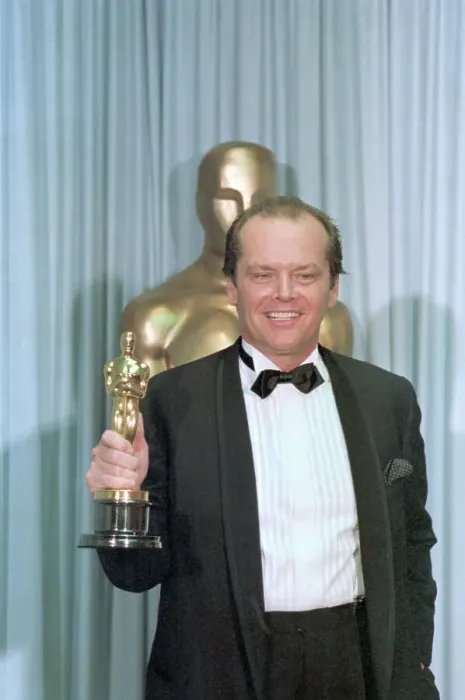 Framed Print : Actor Jack Nicholson Posing with His Oscar Framed Print : Actor Jack Nicholson Posing with His Oscar