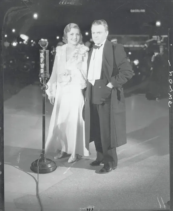 Framed Print : Actor James Cagney with Peggy Shannon at Theater Premiere Framed Print : Actor James Cagney with Peggy Shannon at Theater Premiere