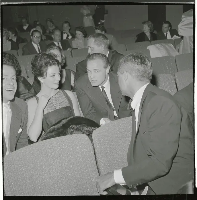 Framed Print : Actor Marlan Brando Chatting with Joan Collins and Cary Grant Framed Print : Actor Marlan Brando Chatting with Joan Collins and Cary Grant
