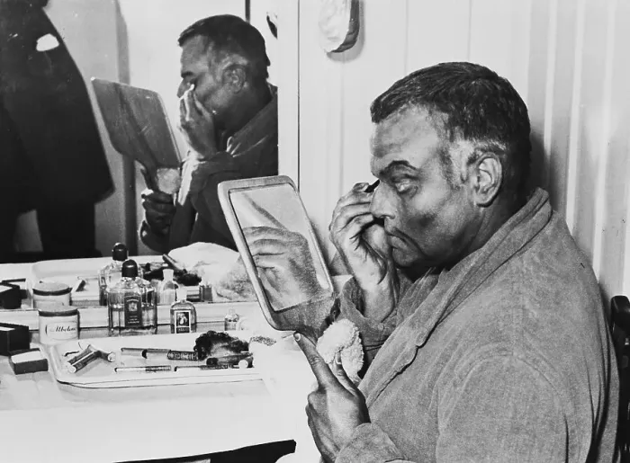 Framed Print : Actor Orson Welles Putting on Makeup Framed Print : Actor Orson Welles Putting on Makeup