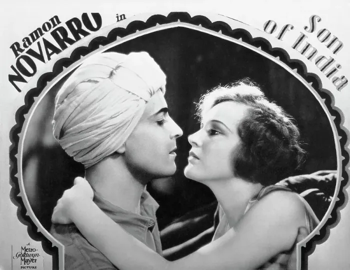 Framed Print : Actor Ramon Novarro and Costar on Poster for Son of India Framed Print : Actor Ramon Novarro and Costar on Poster for Son of India