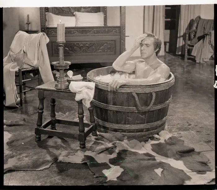 Framed Print : Actor Ricardo Montalban Taking Bath Framed Print : Actor Ricardo Montalban Taking Bath