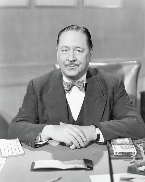 Framed Print : Actor Robert Benchley Seated Behind Desk Framed Print : Actor Robert Benchley Seated Behind Desk