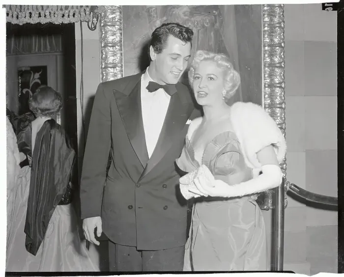 Framed Print : Actor Rock Hudson and Actor Marilyn Maxwell