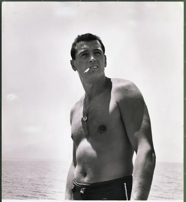 Framed Print : Actor Rock Hudson Smoking Framed Print : Actor Rock Hudson Smoking