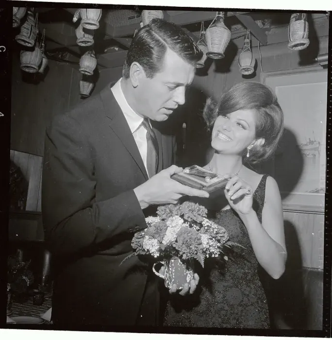Framed Print : Actor Rock Hudson Winning Acting Award