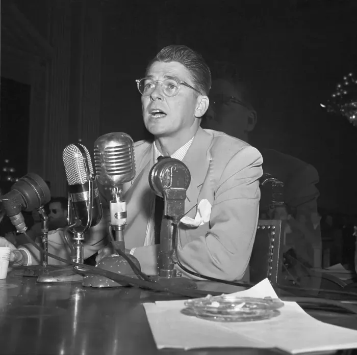 Framed Print : Actor Ronald Reagan Testifying Before House Committee Framed Print : Actor Ronald Reagan Testifying Before House Committee