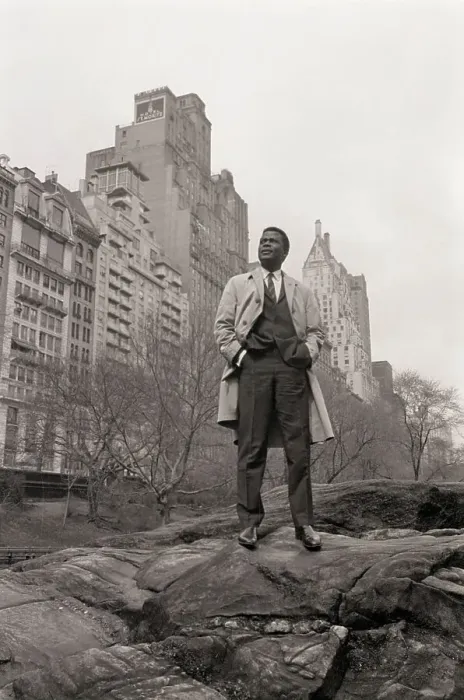 Framed Print : Actor Sidney Poitier in Central Park