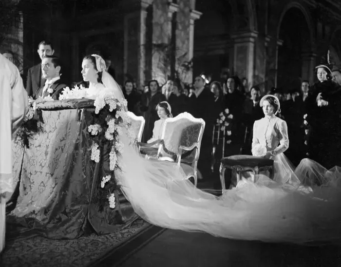 Framed Print : Actor Tyrone Power and Linda Christian Wedding Framed Print : Actor Tyrone Power and Linda Christian Wedding