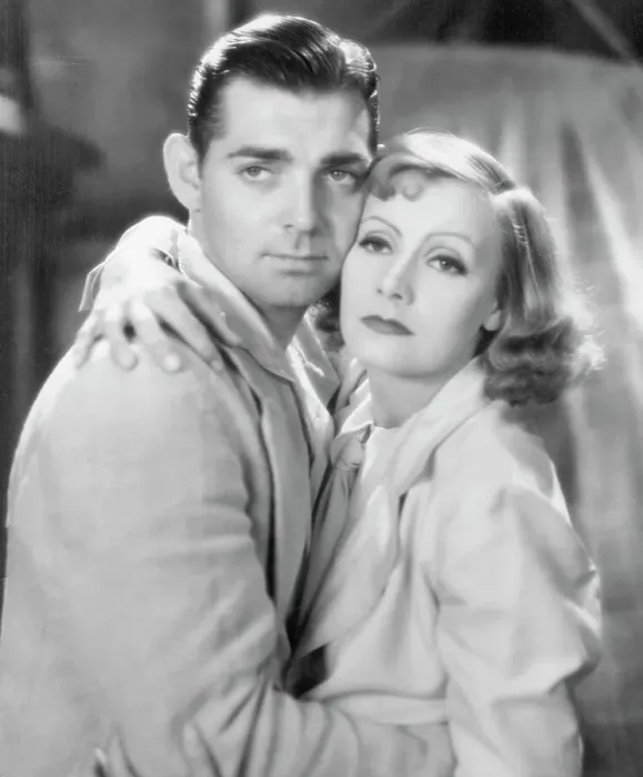Framed Print : Actors Clark Gable and Greta Garbo in Movie Scene Framed Print : Actors Clark Gable and Greta Garbo in Movie Scene