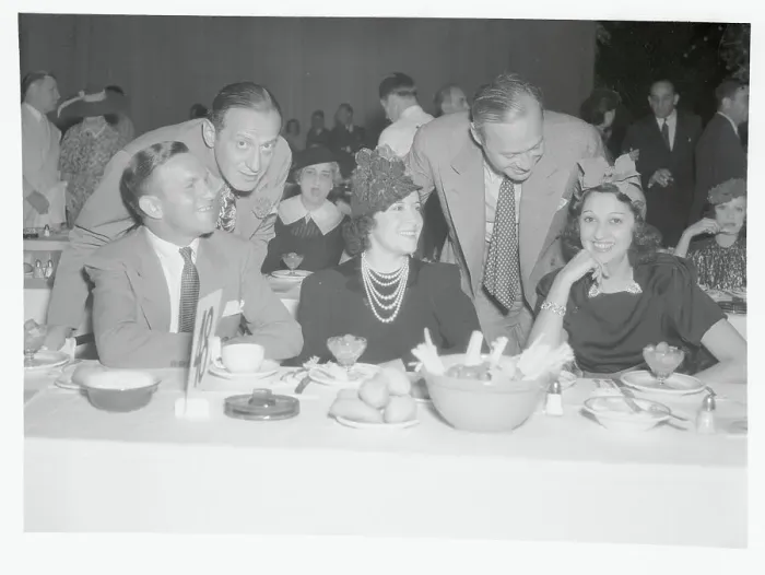 Framed Print : Actors Conversing at Inaugural Celebration