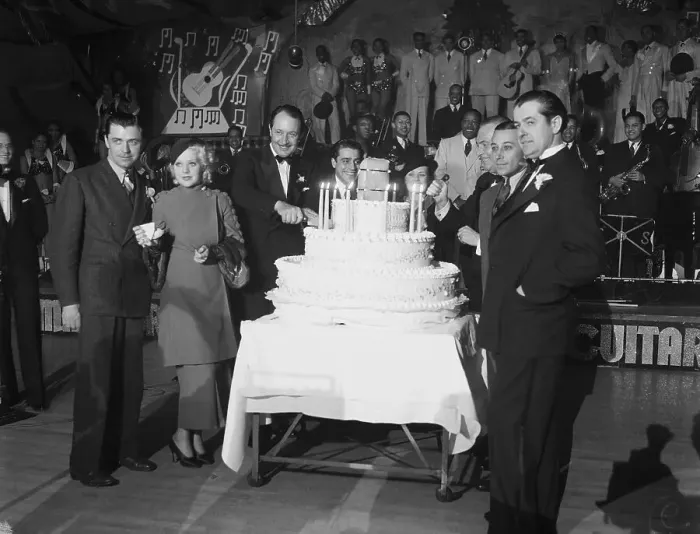 Framed Print : Actors Cutting a Cake Framed Print : Actors Cutting a Cake