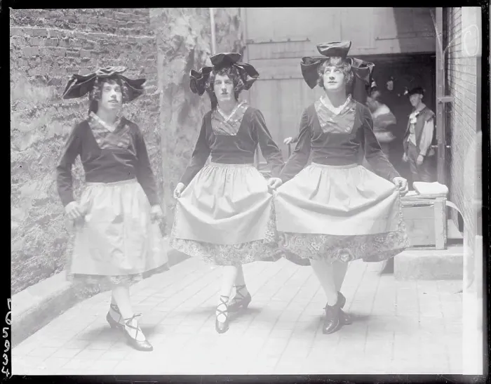 Framed Print : Actors Dressed in Costumes