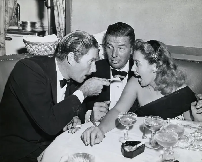 Framed Print : Actors Enjoying a Meal at Romanoffs Framed Print : Actors Enjoying a Meal at Romanoffs