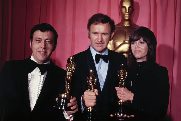 Framed Print : Actors Holding Oscar Awards Framed Print : Actors Holding Oscar Awards