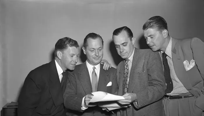 Framed Print : Actors at HUAC Session