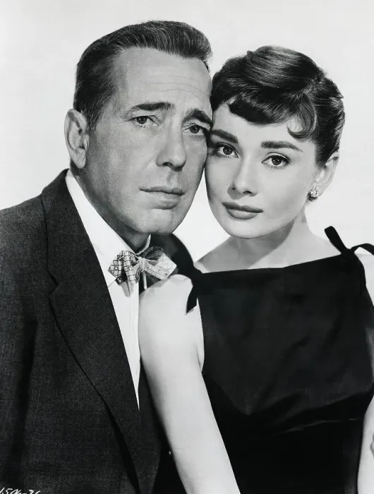 Framed Print : Actors Humphrey Bogart And Audrey Hepburn Framed Print : Actors Humphrey Bogart And Audrey Hepburn