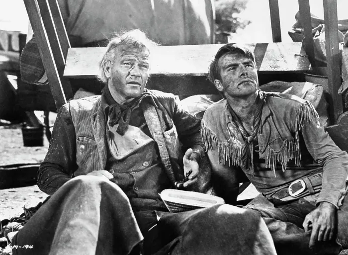 Framed Print : Actors John Wayne and Montgomery Clift Framed Print : Actors John Wayne and Montgomery Clift