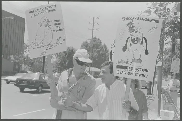 Framed Print : Actors Picketing in Front of Ogilvy Framed Print : Actors Picketing in Front of Ogilvy