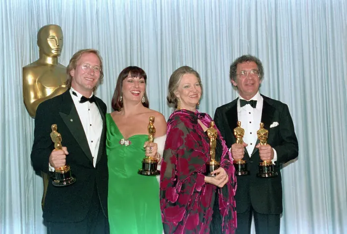 Framed Print : Actors Posing with Oscar Awards Framed Print : Actors Posing with Oscar Awards