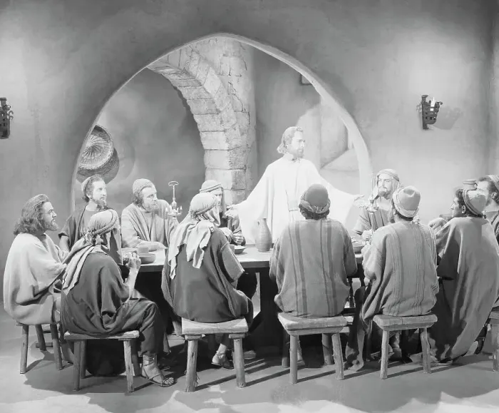 Framed Print : Actors Recreating the Last Supper Framed Print : Actors Recreating the Last Supper