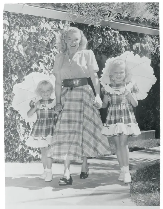 Framed Print : Actress Alice Faye with Her Daughters Holding Parasols Framed Print : Actress Alice Faye with Her Daughters Holding Parasols
