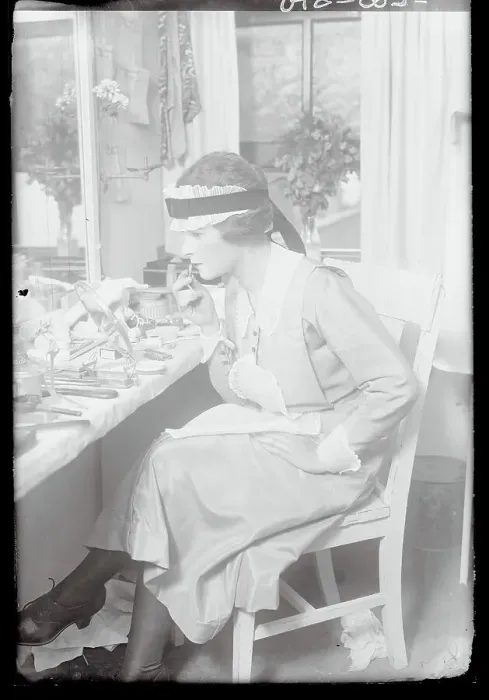 Framed Print : Actress Applying Her Makeup Framed Print : Actress Applying Her Makeup