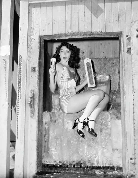 Framed Print : Actress Ava Gardner Cooling Off