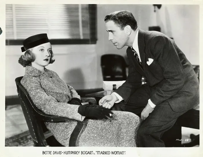 Framed Print : Actress Bette Davis and Humphrey Bogart in Scene of Marked Woman Framed Print : Actress Bette Davis and Humphrey Bogart in Scene of Marked Woman