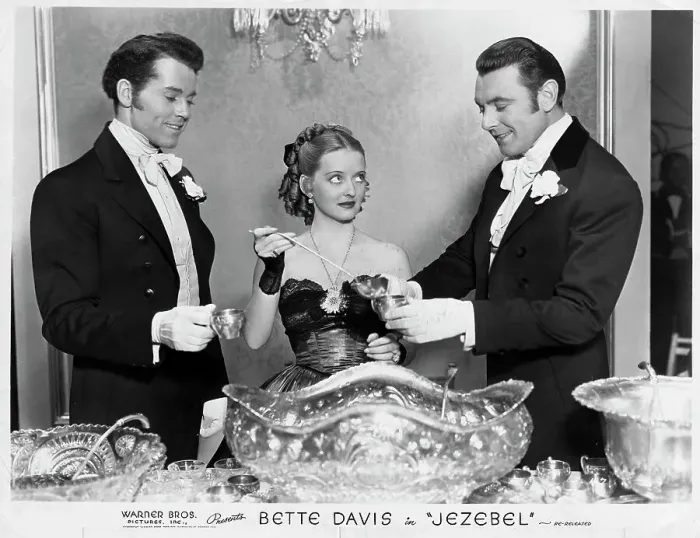 Framed Print : Actress Bette Davis and Male Costars in Table Scene From Jezebel