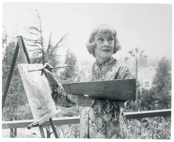 Framed Print : Actress Bette Davis Painting Outdoors Framed Print : Actress Bette Davis Painting Outdoors