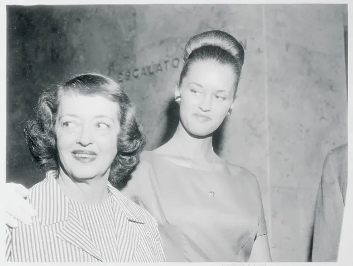 Framed Print : Actress Bette Davis Posing With Daughter Barbara Merrill